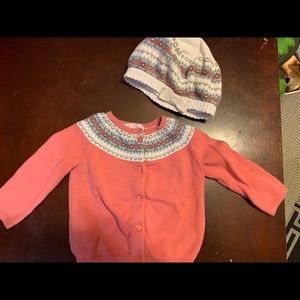 Janie & Jack Sweater & Hat Set 12-18 months
